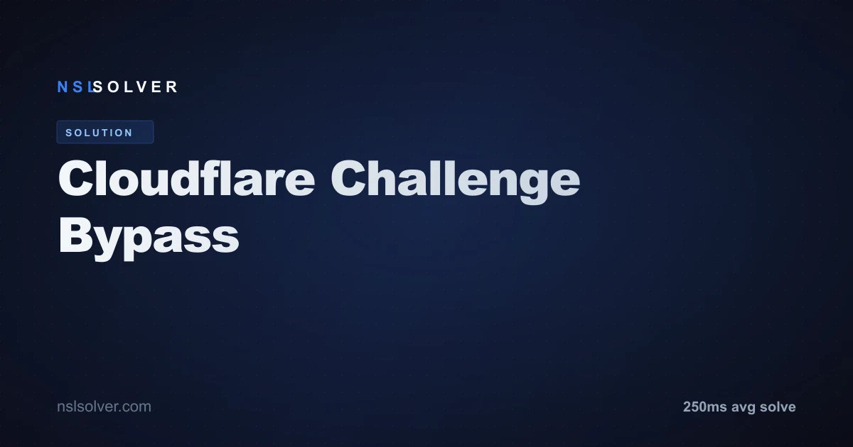 Javascript Challenge Cloudflare Cloudflare Challenge Bypass API — NSLSolver